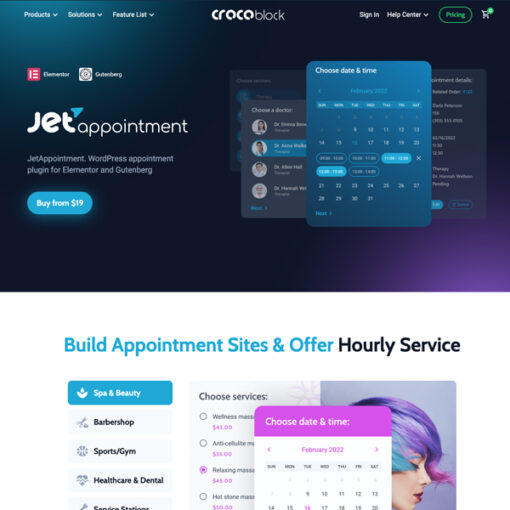 WordPress Appointment Plugin for Elementor and Gutenberg JetAppointment Crocoblock