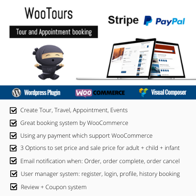 wootour woocommerce travel tour and appointment booking