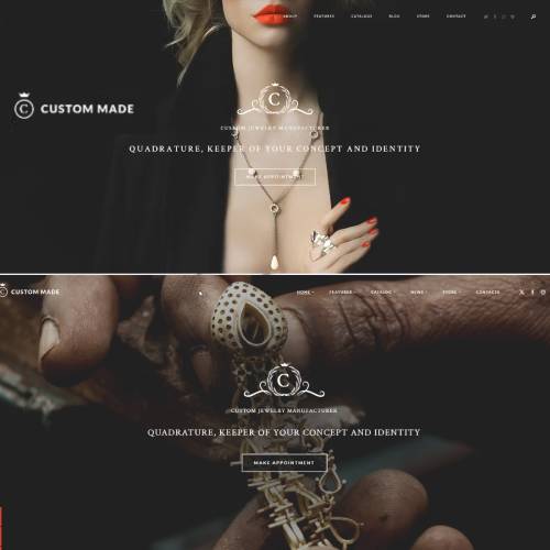 Custom Made Jewelry Manufacturer and Store WordPress Theme