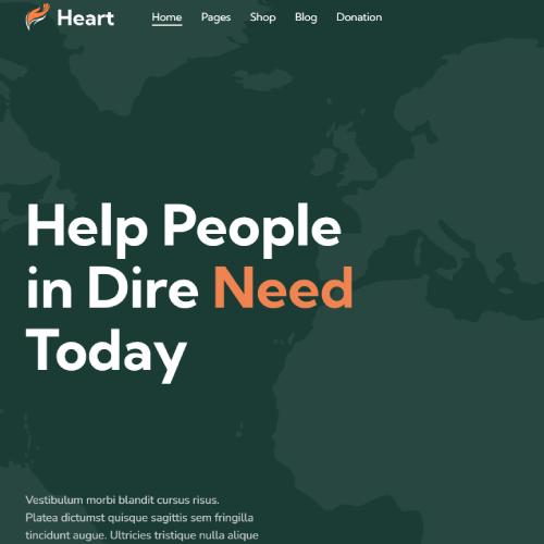 Heart Donation Charity Non Profit WordPress Theme