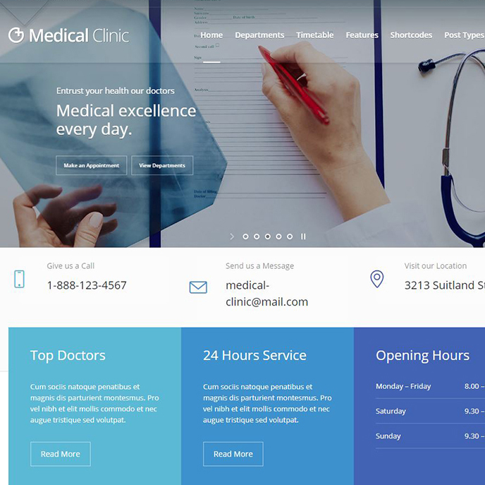 Medical Clinic Doctor and Hospital Health WordPress Theme