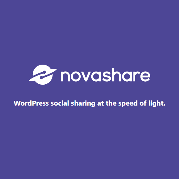 Novashare v1.4.7 WordPress Social Sharing Plugin Activated