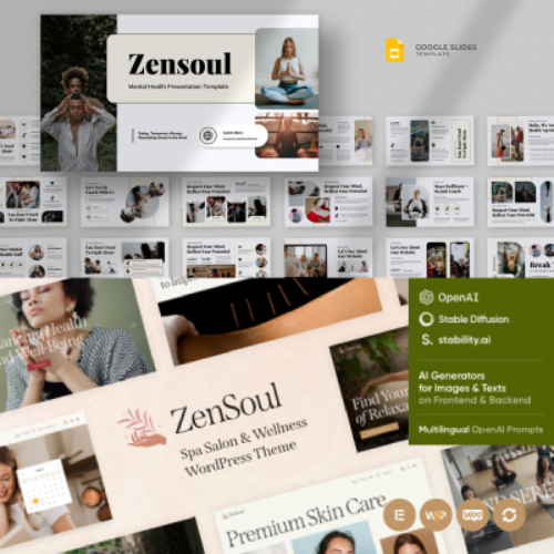 ZenSoul Spa Salon Wellness WordPress Theme AI