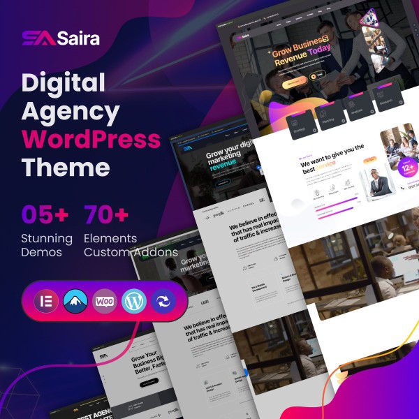 saira digital agency wordpress theme