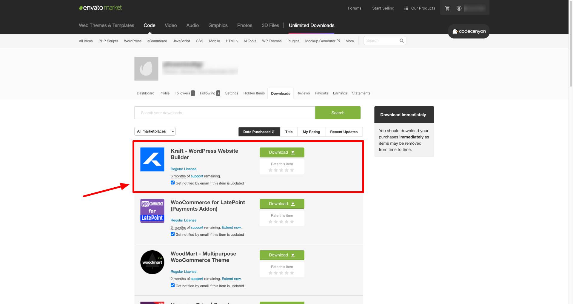 kraft builder genuine license codecanyon
