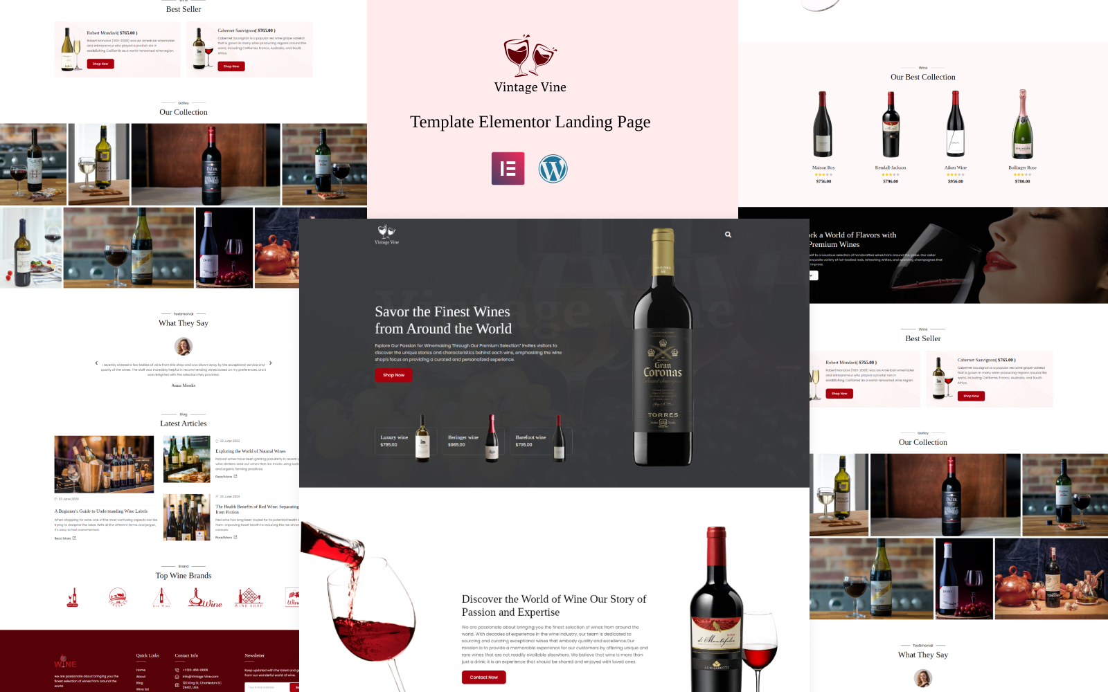 vintage vine wine shop and vineyard elementor landing page 339795 original