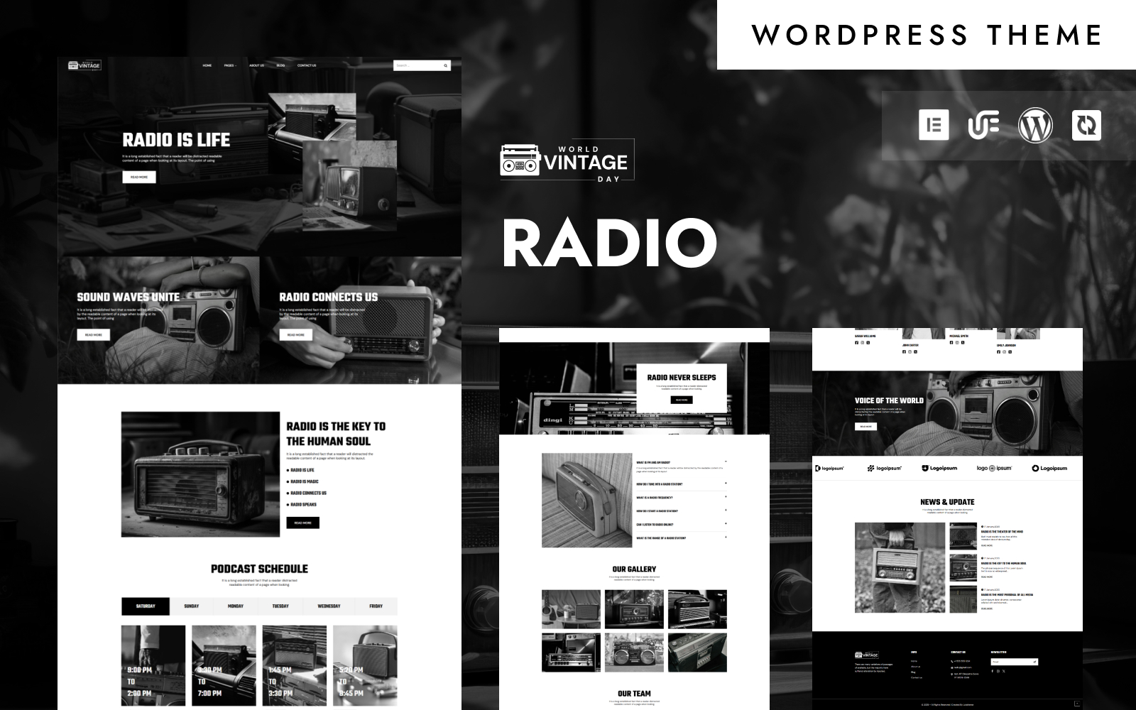 vintage radio broadcasting amp streaming wordpress elementor theme 496159 original