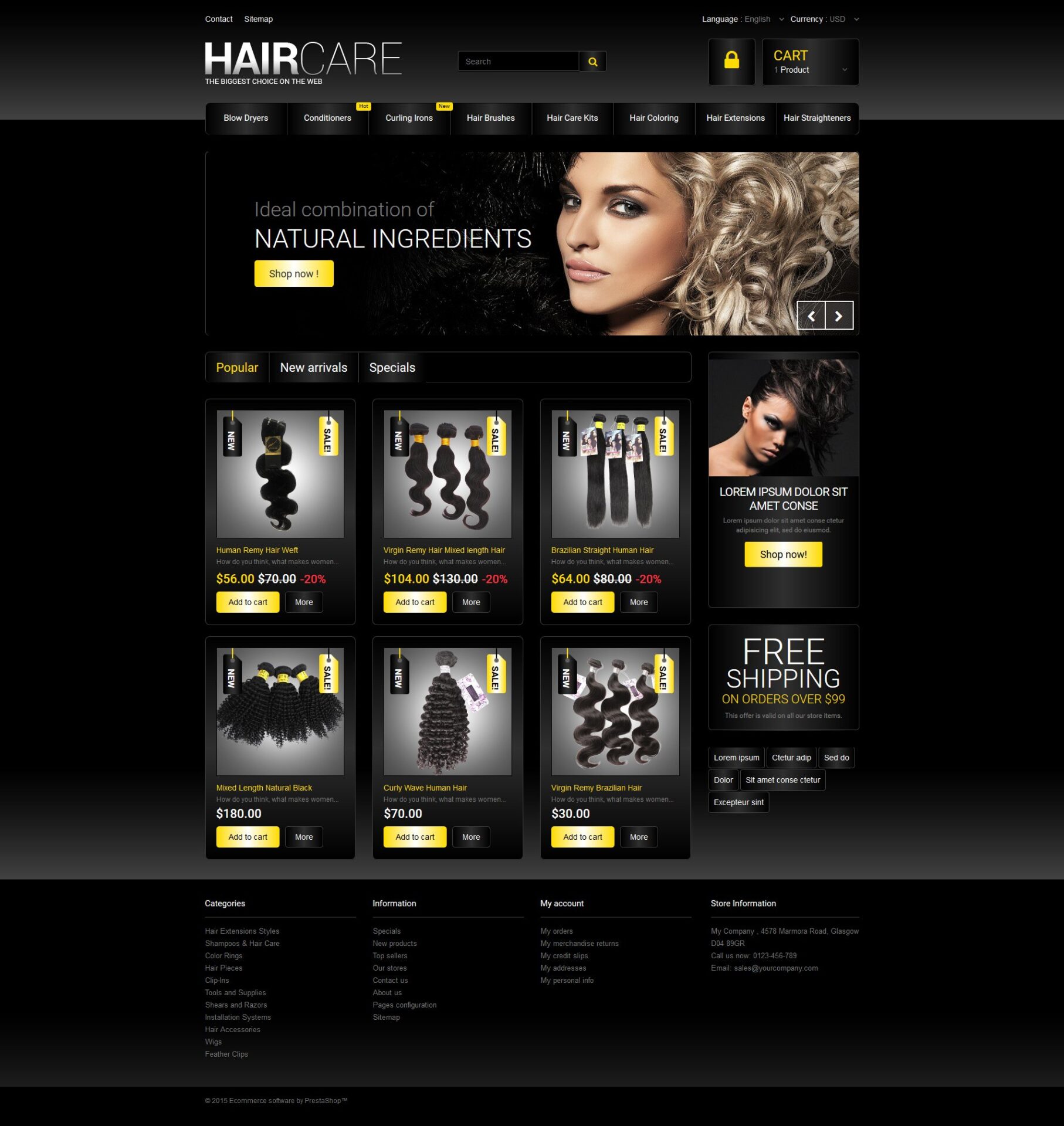 Hair Studio PrestaShop Theme