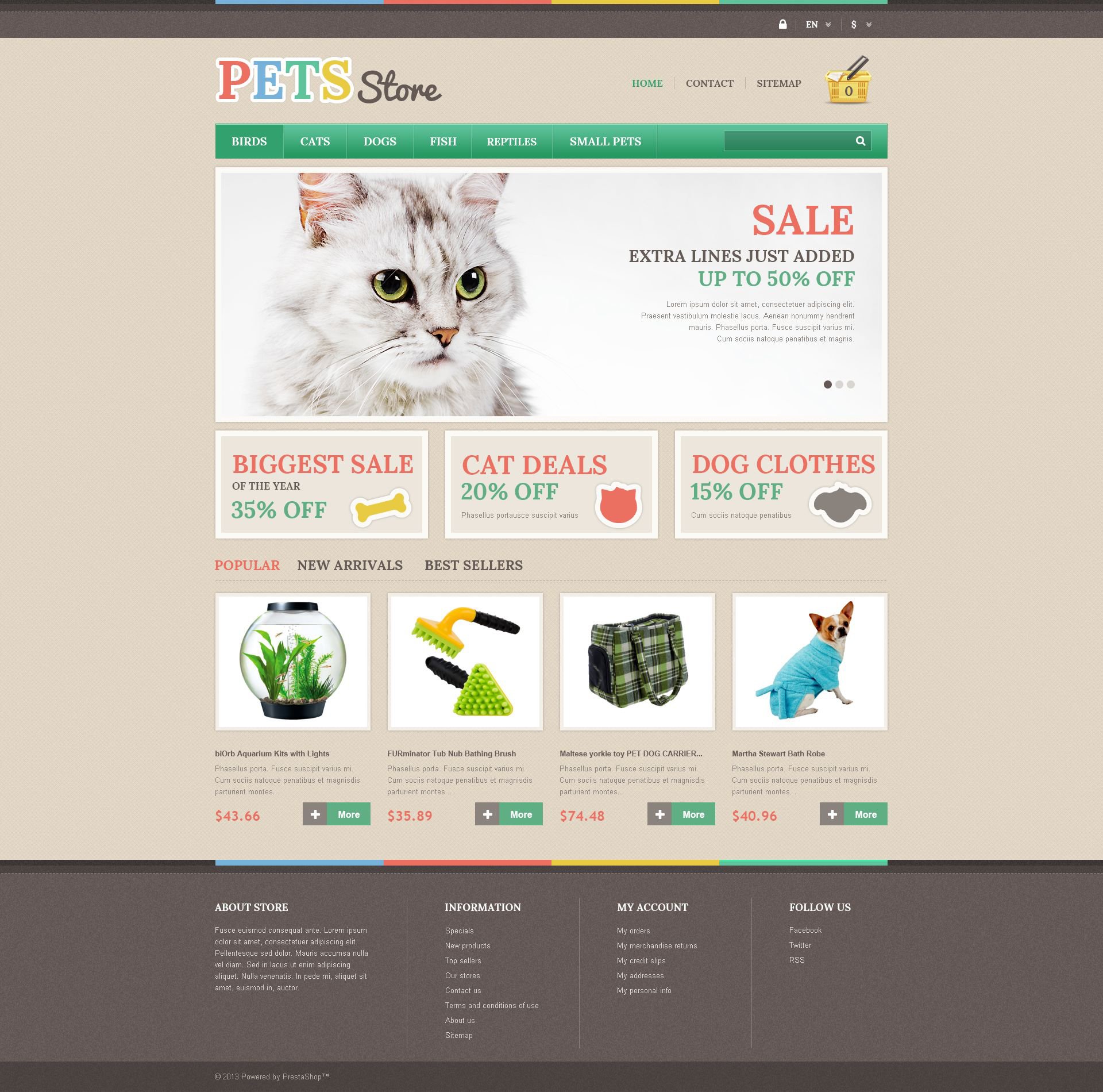 Pets Store PrestaShop Theme