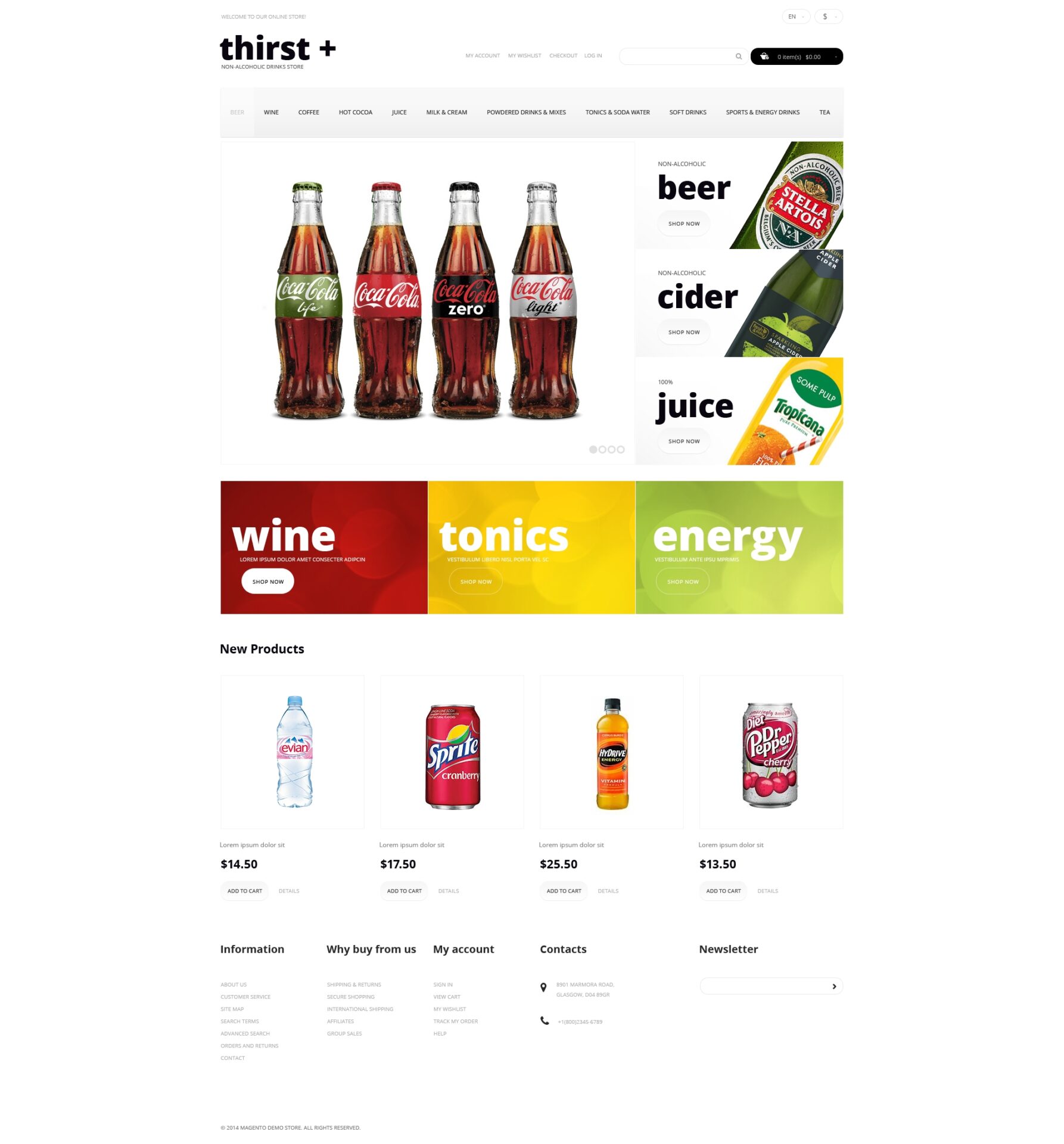 Wine Responsive Magento Theme