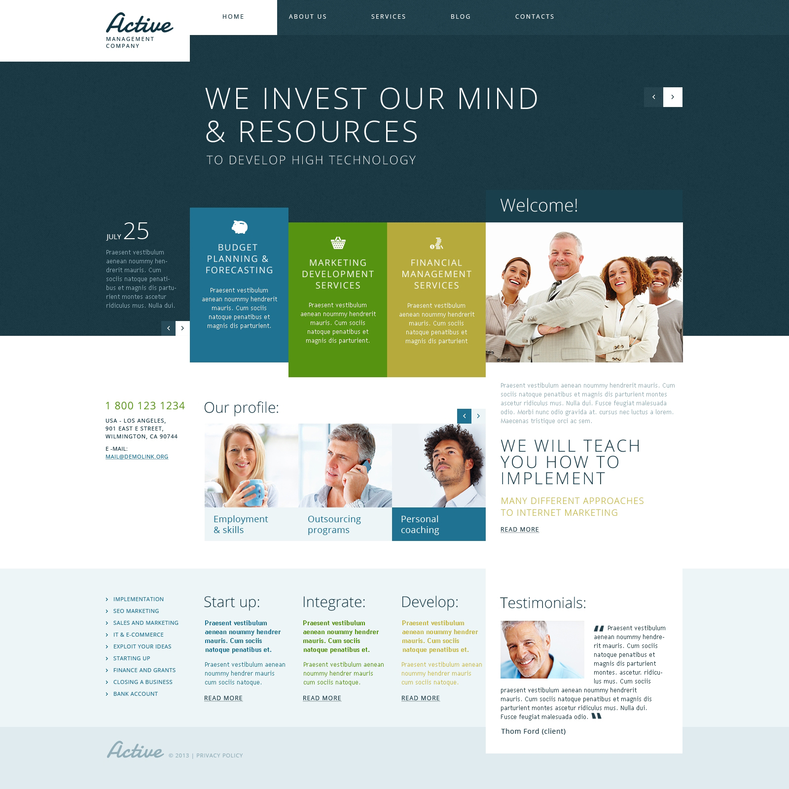 Active Management WordPress Theme