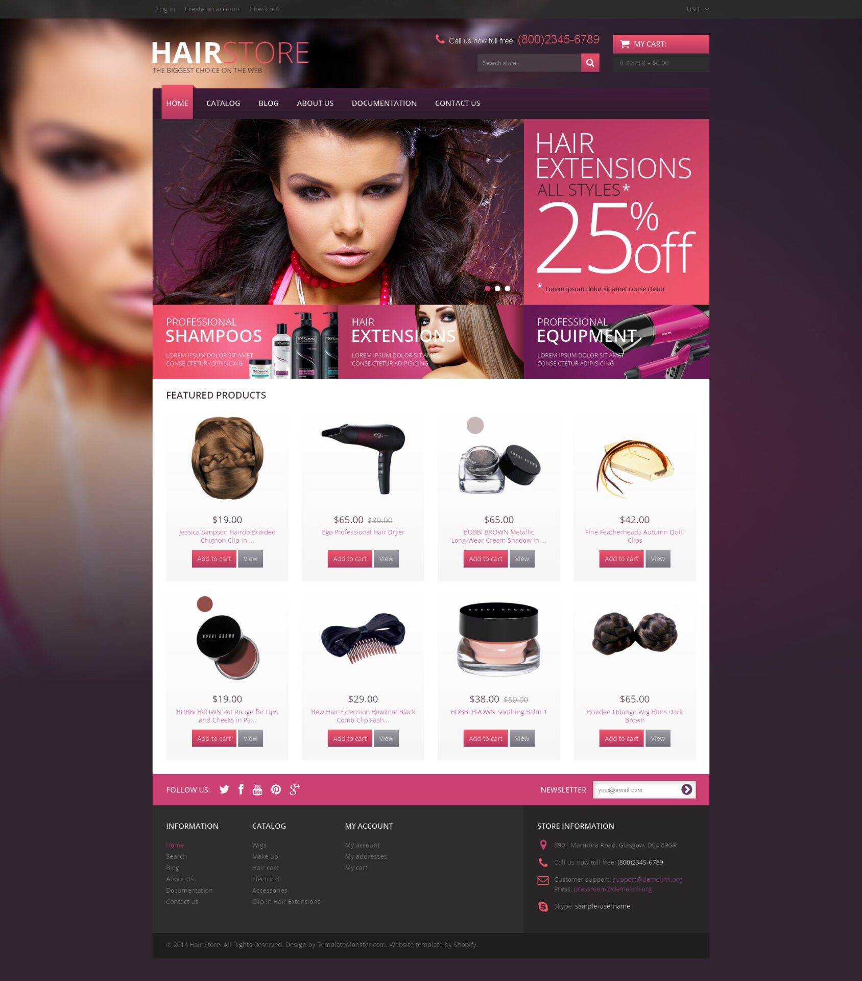 Hair Salon Responsive Shopify Theme