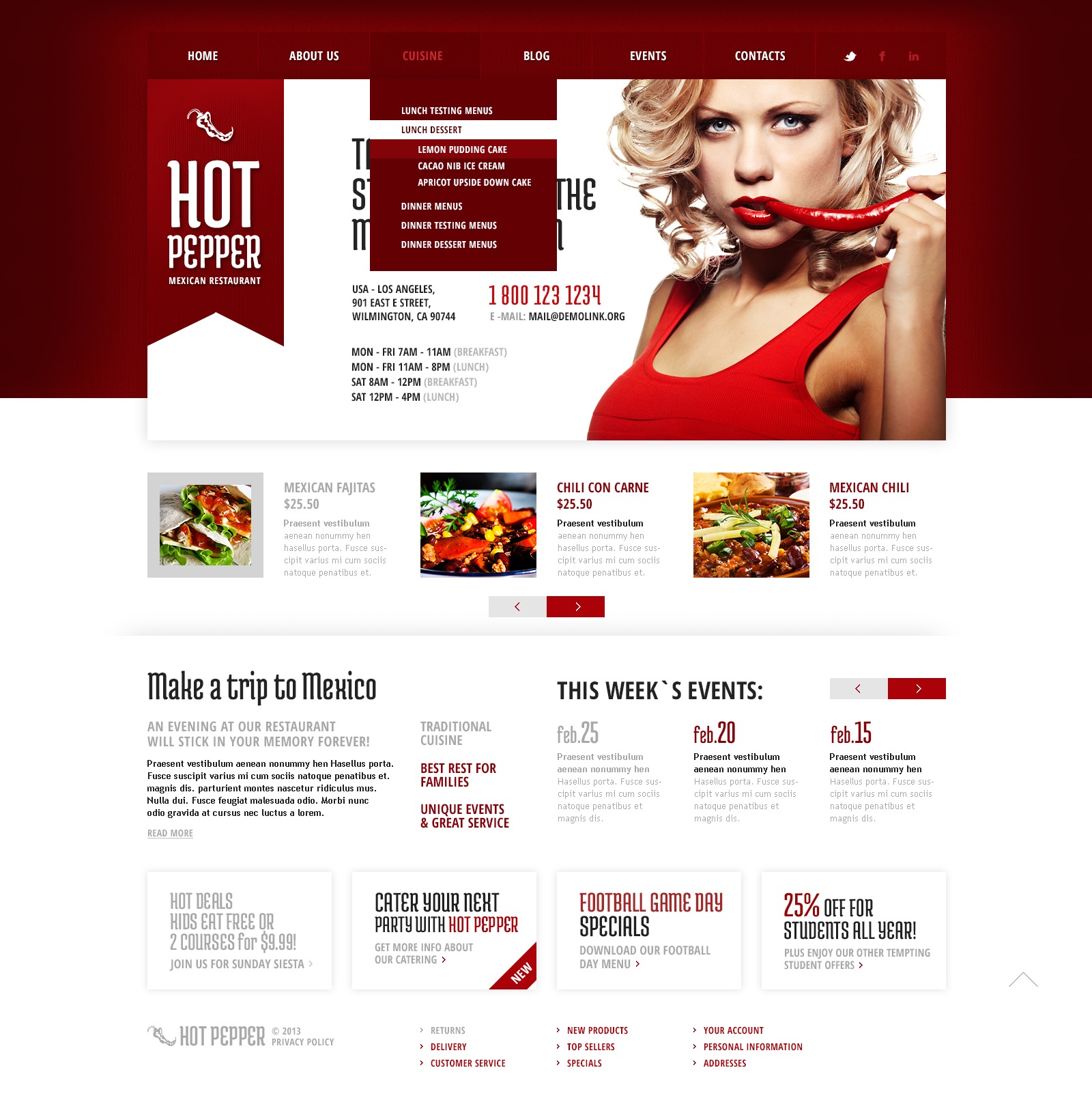 Mexican Restaurant WordPress Theme