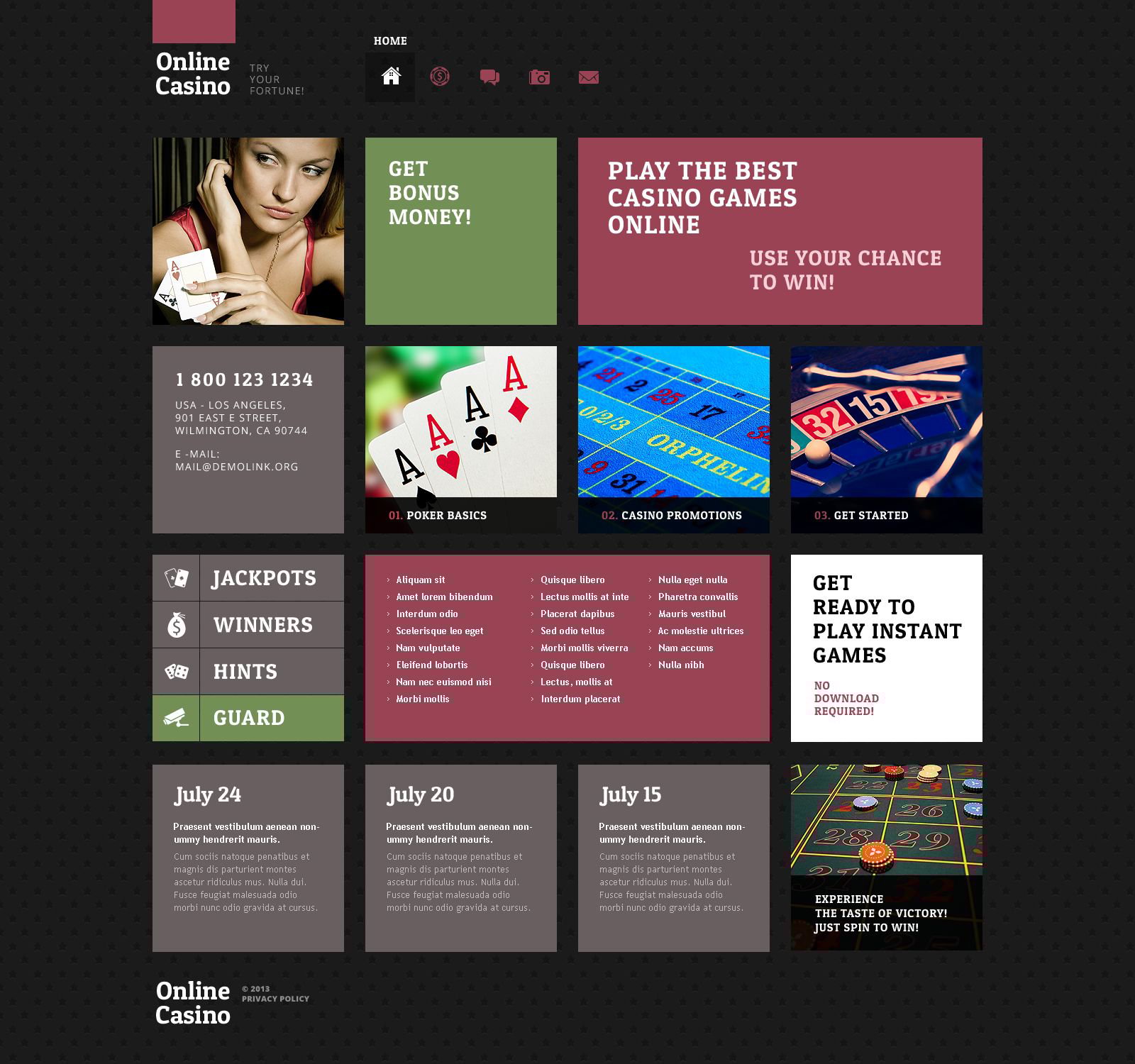 Online Casino WordPress Theme