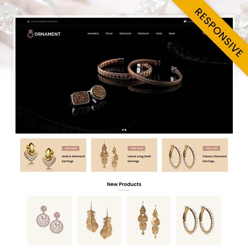 Ornament - Jewelery Store OpenCart Responsive Template OpenCart Template