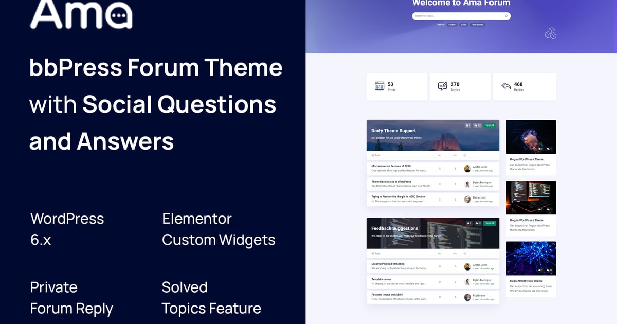 AMA - bbPress Forum WordPress Theme