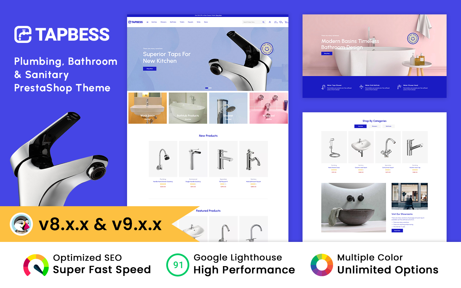 Tapbess Plumbing, Bathroom & Sanitary Prestashop Theme PrestaShop Theme