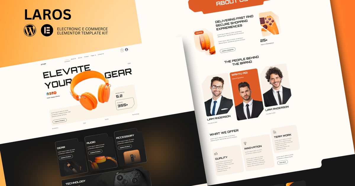 Laros - E-Commerce Electronics Store Elementor Template Kit