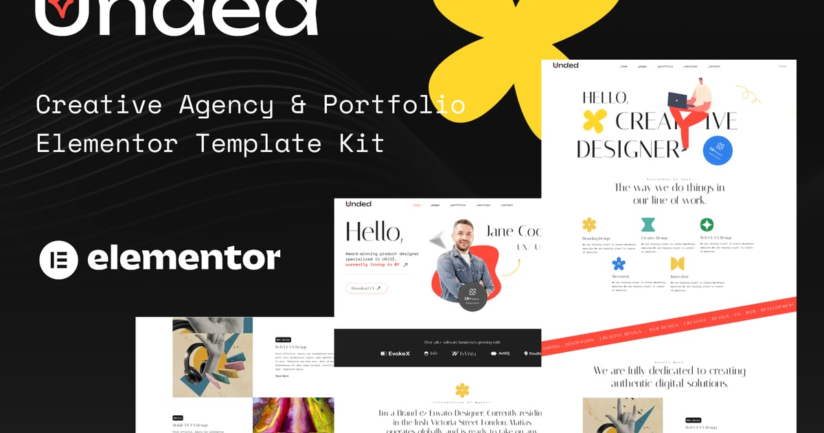 Unded - Creative Agency & Portfolio Elementor Template Kit