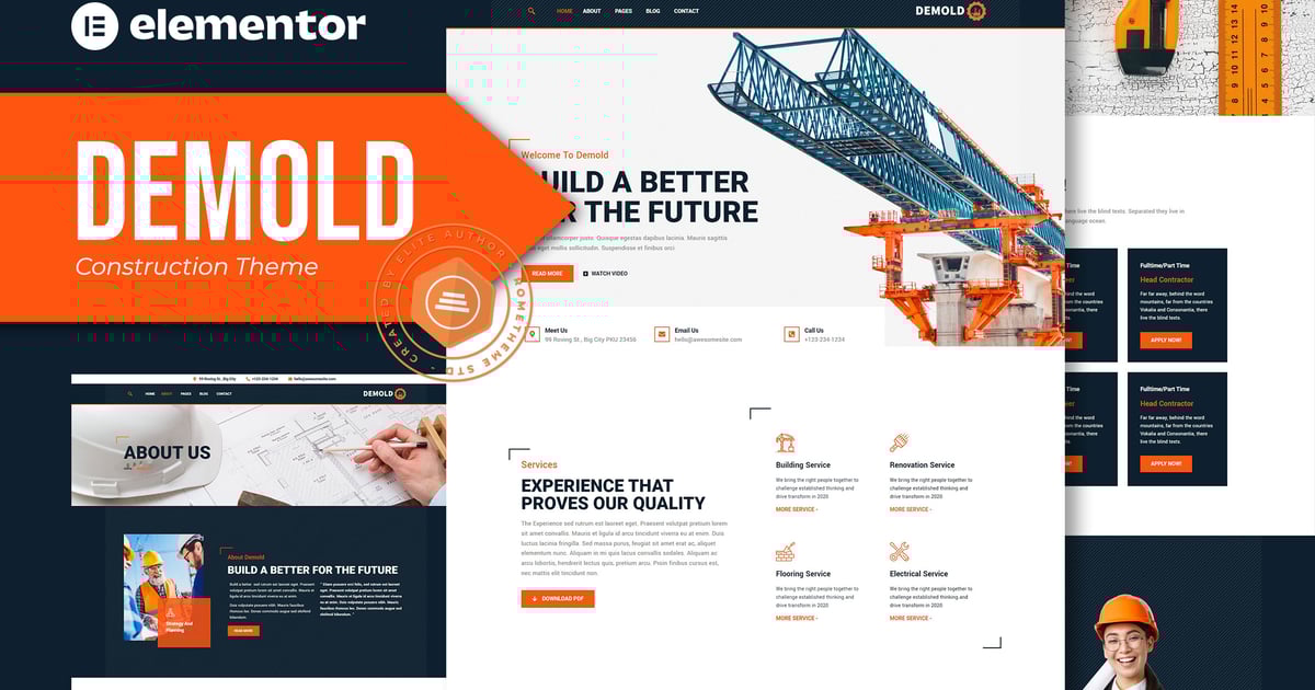 Demold - Construction Elementor Template Kit