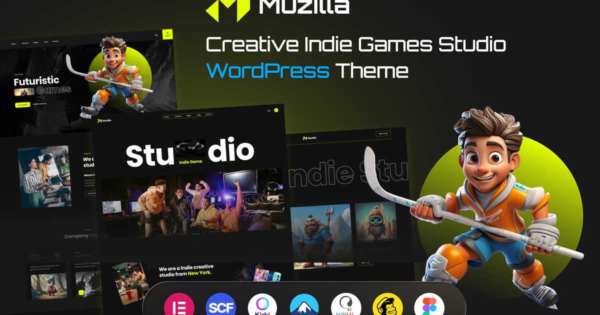 Muzilla - Creative Game Studios WordPress Theme