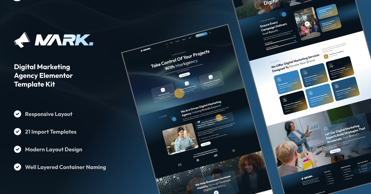 Markagency - Digital Marketing Agency Elementor Template Kit