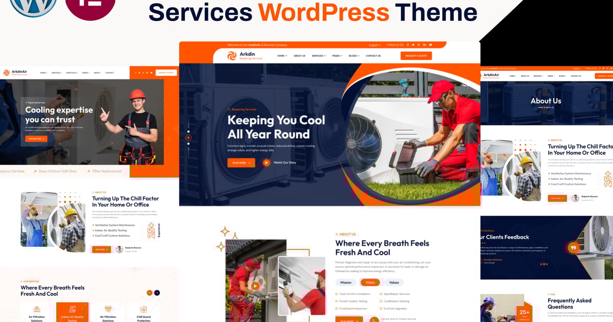 Air Conditioning & HVAC Services WordPress Theme