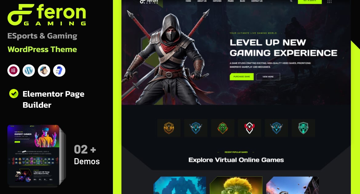 Feron – eSports and Gaming WordPress Theme