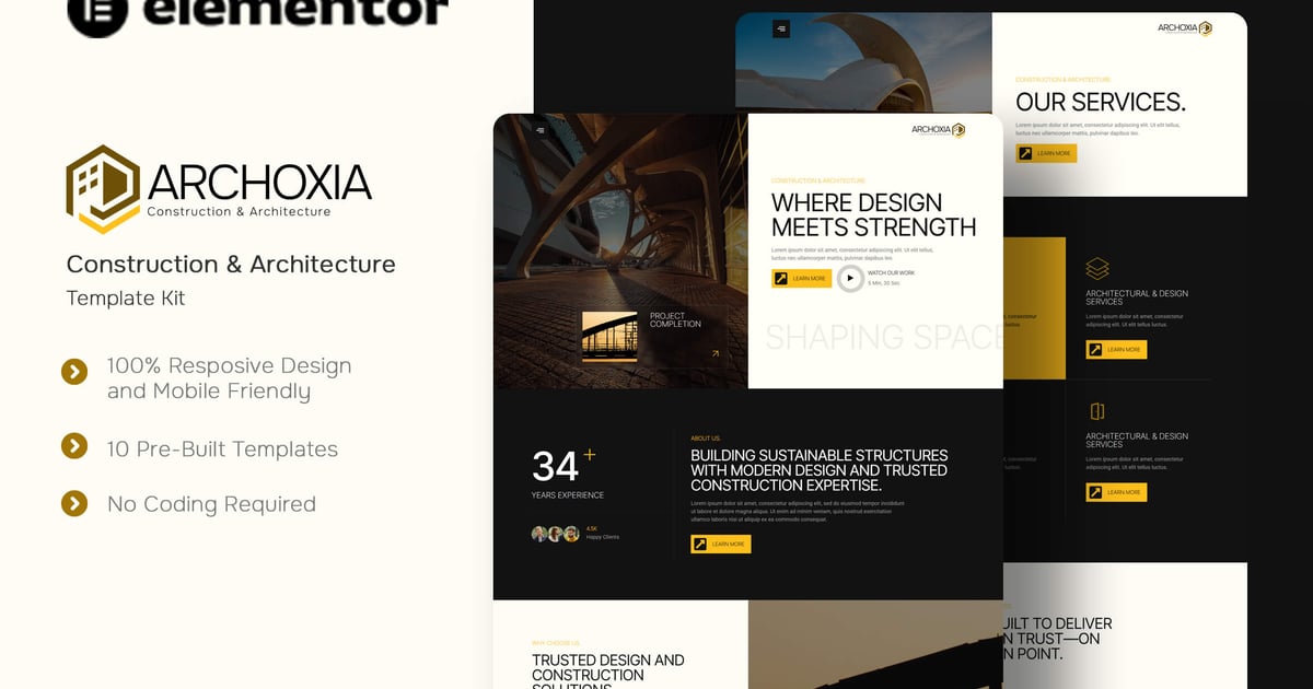 Archoxia - Construction & Architecture Elementor Template Kit